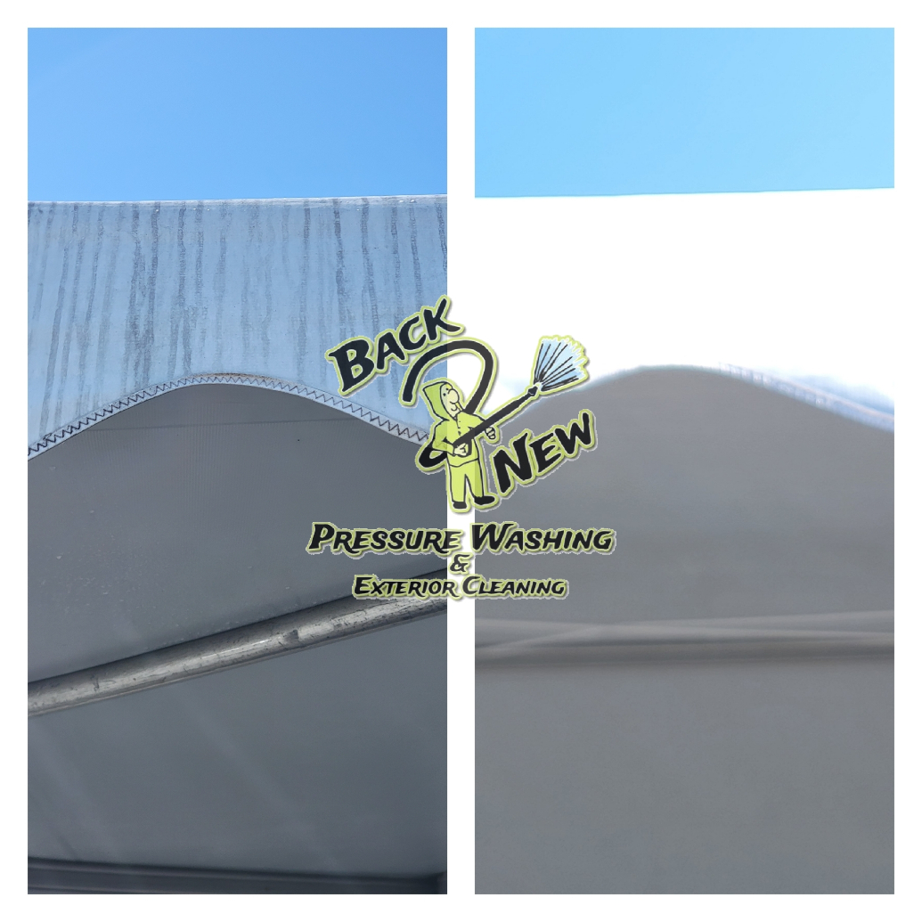 Large Event Tent Cleaning at a Car Dealership in Greenville, SC